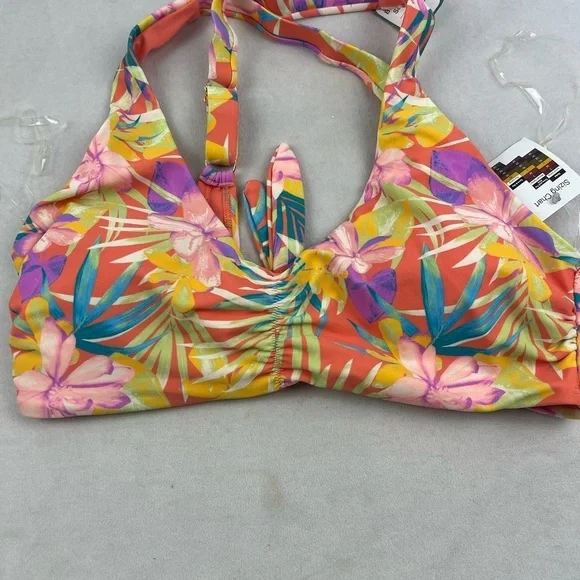 NWT TIME AND TRU COLORFUL PRINT BIKINI TOP - Picture 3 of 5